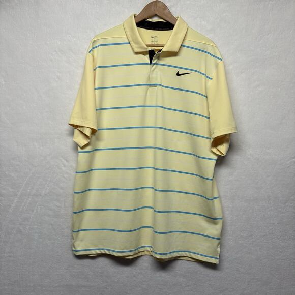 Nike Dri-Fit Tiger Woods Golf Polo Shirt Men's Size XL Yellow DR5318 RETIRED - Picture 3 of 12
